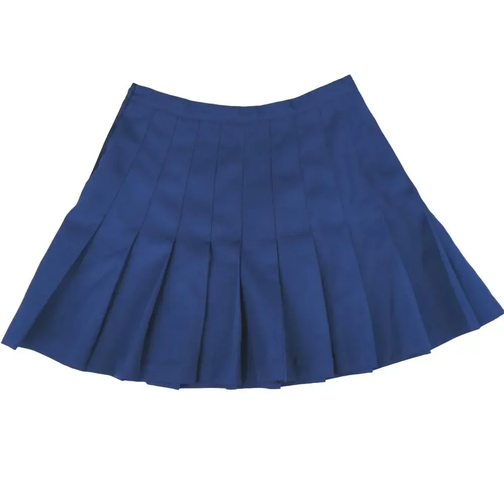 Vintage Y2K Adidas Pleated Mini Skirt Cheerleader Women's Size 6 Royal Blue